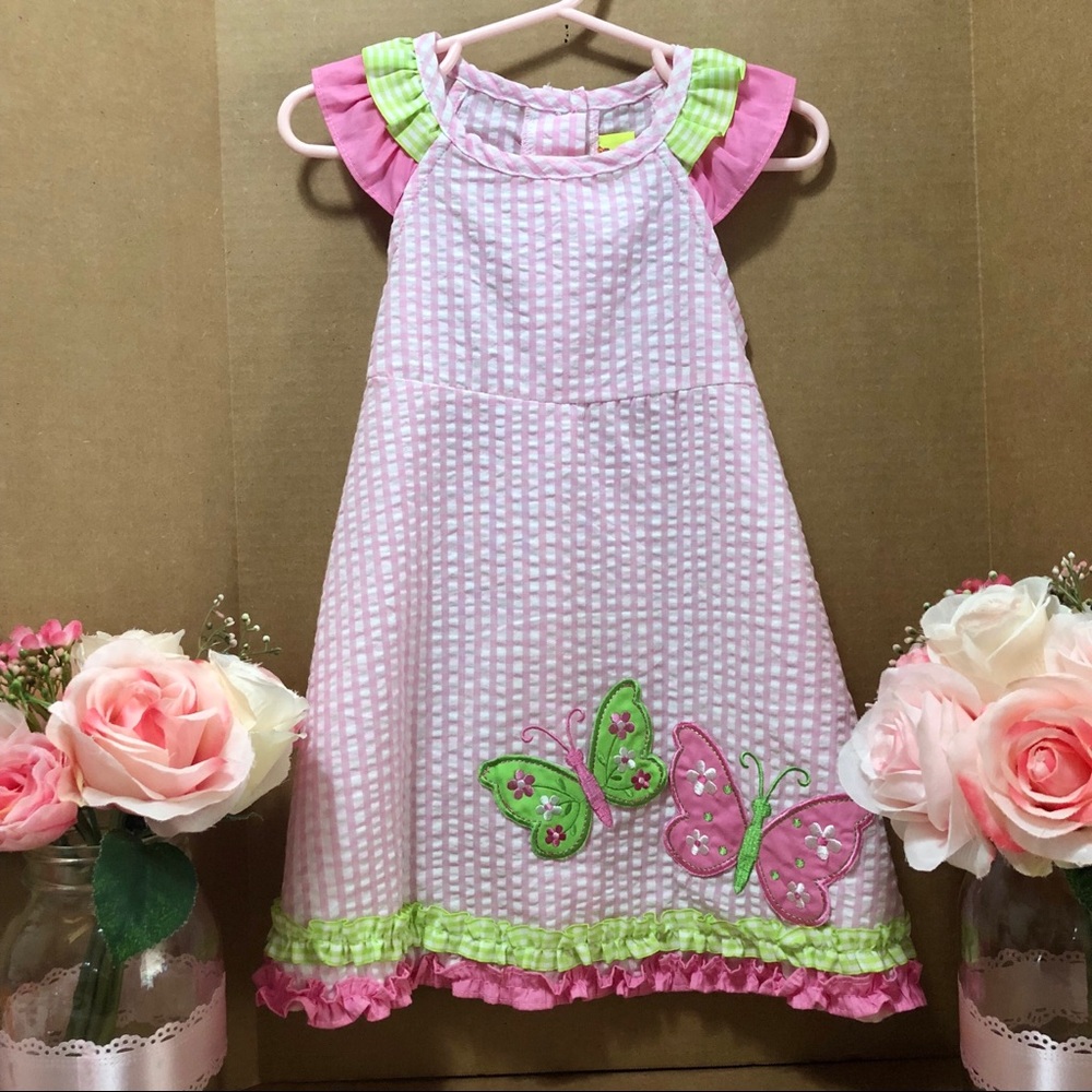 NEW Lizzie 2T Dress w/ Butterflies appliqué